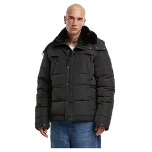 Куртка Urban Classics With Detachable Fur Collar padded, черный