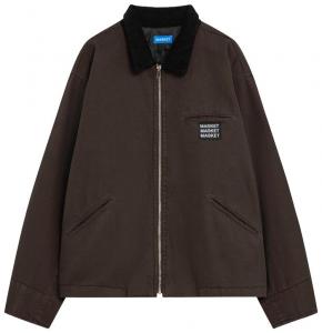 Джинсовая куртка на молнии Market Denim Zip Up Jacket, коричневый