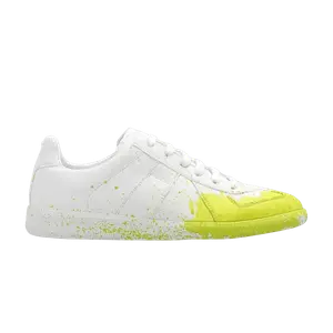 Кроссовки Maison Margiela Wmns Replica Low Paint Splatter - White Yellow Fluo, белый