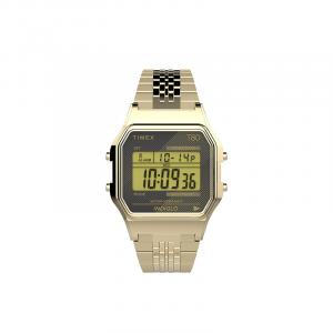 TIMEX Часы Wrist Watch Electronic Movement Stainless Steel Strap 34mm Yellow Watch Dial Unisex, Yellow Watch Dial