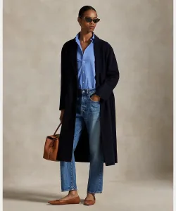 Двухстороннее шерстяное пальто Polo Ralph Lauren, цвет 410 Navy