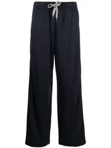 Брюки широкого кроя с декором Monili Brunello Cucinelli, синий