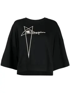 Футболка с вышитым логотипом Rick Owens X Champion, черный