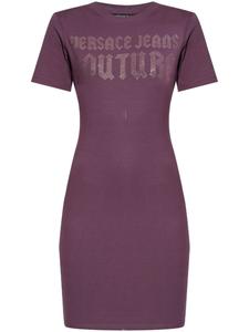 Versace Jeans Couture платье-футболка с логотипом, фиолетовый