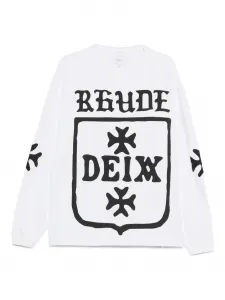 Толстовка с длинными рукавами и принтом логотипа RHUDE, белый