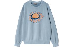 Carhartt WIP Свитер SS24 Pixel Flower вязаный унисекс Matte Blue