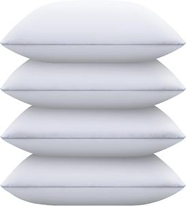 Piwaal Подушки для сна стандартного размера, наполнитель Down Alternative Gray Edge(4pack)
