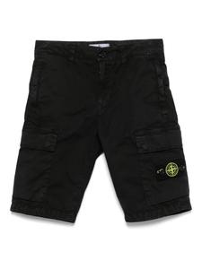 Шорты с рисунком компаса Stone Island Junior, черный