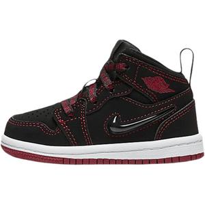 Jordan Air 1 Mid top детские туфли Black