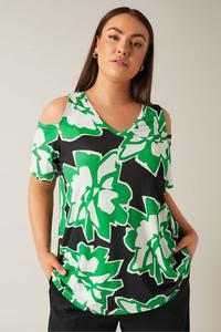 Топ с холодными плечами Evans, черный