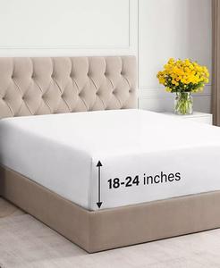 Хлопковая простыня с очень глубоким карманом размером 18–24 дюйма Cgk Unlimited, белый