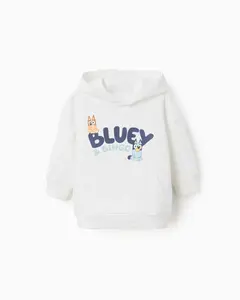 Детская толстовка для мальчика 100% хлопок с рисунком Bluey Zippy, белый