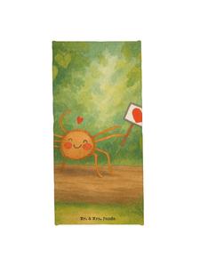 Mr. & Mrs. Panda Банное полотенце с изображением паука от Agathe, мотивирующий дизайн    пастельно-желтого цвета