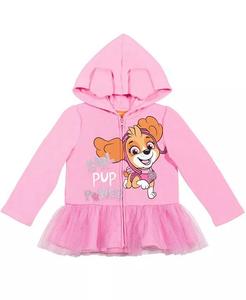 Костюм с капюшоном на молнии Skye для маленьких девочек Paw Patrol, розовый