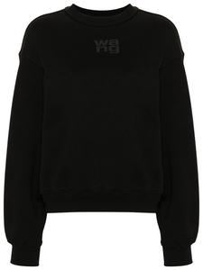 Толстовка Alexander Wang Puff Paint Logo Essential Terry Crew Sweatshirt, черный