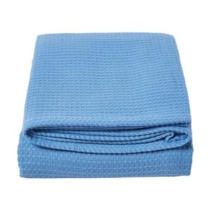 Органическое одеяло из вафельной ткани пике, 230/250 см Homescapes, синий