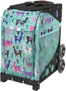 Спортивная сумка-вкладыш Zuca Llama Rama со спортивной рамой, черная, с немигающими колесами