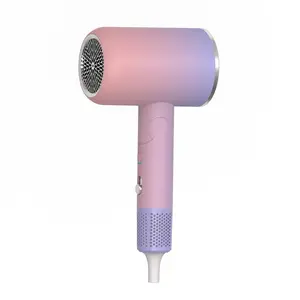 Фен K888 высокоскоростной тихий и портативный с мощным воздушным потоком и быстрой сушкой складной дизайн Fu Bang Show, светло-розовый