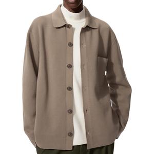 UNIQLO Трикотажный свитер мужской бежевый