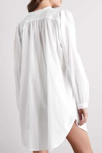 SKIN кафтан оверсайз Brea из органического хлопка с вуалью, белый