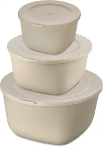 Контейнер для хранения продуктов KOZIOL "CONNECT BOX SET STOCKHOLM" набор из 3 шт., цвет nature desert sand