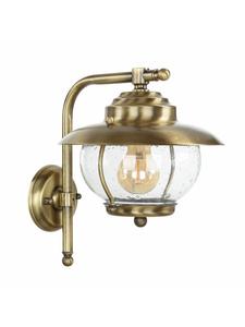 Уличный настенный светильник (высота 30 см) из античной латуни  Licht-Erlebnisse, Messing Antik