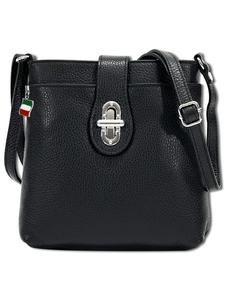 Наплечная сумка Florence Umhängetasche Leder schwarz ca. 22cm