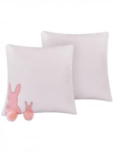 Beliani Комплект из 2 декоративных подушек PHLOX в бело-розовом цвете