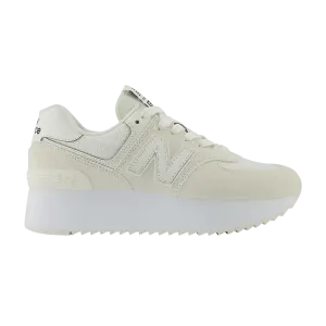 Кроссовки New Balance Wmns 574+ Sea Salt Black, кремовый