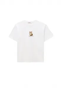 Футболка с принтом оверсайз Koton, Beige