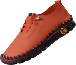 Generic Женские удобные дышащие кроссовки на плоской подошве, кожаные мокасины без шнурков, ручной работы, мягкие обувь и сандалии