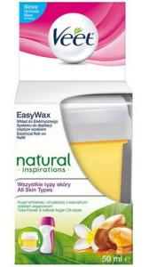 Шариковый картридж для электрической системы депиляции теплым воском в домашних условиях для сухой кожи, 50 мл Veet, Natural Inspirations