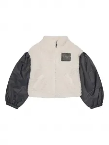 Куртка из шерпы MAX&Co. Kids, белый