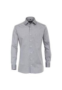 Мужская деловая рубашка с удлиненными рукавами, 69 см, однотонная, современного кроя CASAMODA, серый