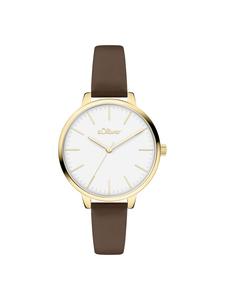 s.Oliver Вневременные и современные наручные часы коричневого цвета