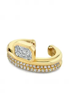 Серьга-кафф Floating Bezel из желтого золота с бриллиантами SHAY, золотой