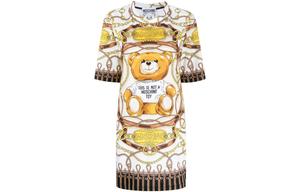 MOSCHINO Женское платье с коротким рукавом Ecru
