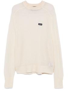 ROTATE BIRGER CHRISTENSEN свитер с нашивкой-логотипом, белый