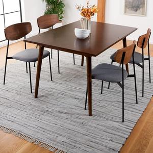 Ковер SAFAVIEH, 336 x 458 см, Rag Rug Collection, Grey, ручной работы, богемная полоска, хлопок, идеален для помещений с высокой проходимостью в гостиной, спальне (RAR121A)