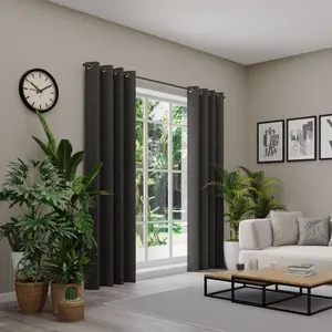 Нейтекс для вас! Штора «BELMONDO», (1 шт.), однотонная с бархатистой поверхностью, на заказ Neutex For You!, темно-серый