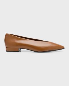 Балетки Rebecca из телячьей кожи Loro Piana, цвет Saddle Brown
