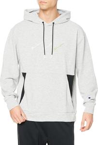 Толстовка с длинными рукавами Champion C3-XS102, свободный крой, быстросохнущая, эластичная, с защитой от УФ-излучения, тканая махровая ткань TECH WEAVE(R), мужская спортивная, серый