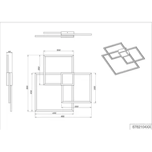 Потолочный светильник TRIO Leuchten LED Hydra с LED-панелью 1 шт., теплый белый свет, с диммером с переключателем Trio Leuchten, Nickelfarben
