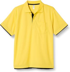 Мужская рубашка-поло Glimmer 00339-AYP, короткий рукав, быстросохнущая, многослойная, с карманом, 113 г (4,4 унции), черный/желтый
