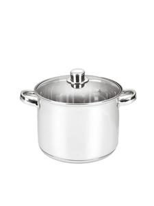 Кастрюля Michelino ø12 см, изготовлена из высококачественной нержавеющей стали со стеклянной крышкой серебристого цвета Michelino