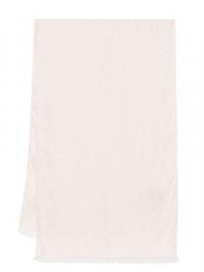 TWINSET жаккардовый шарф с логотипом и пайетками, розовый