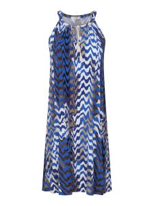 Платье Goldenbay, синий/коричневый/белый