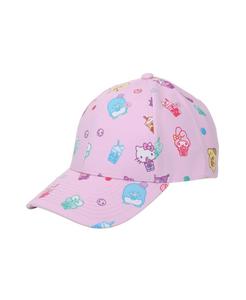 Бейсболка And Friends Aop Drinks с сублимационной печатью на полимерном материале B2, традиционная, регулируемая Hello Kitty, Hello kitty and friends aop