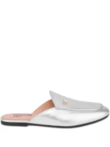 Мюли с эффектом металлик Love Moschino, серебристый