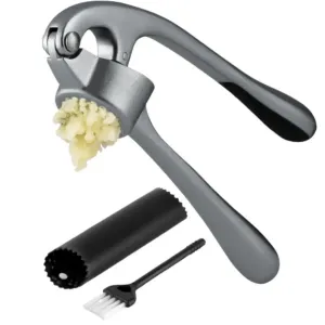 Премиальный набор для измельчения чеснока - нержавеющий и пригодный для мытья в посудомоечной машине профессиональный инструмент для измельчения чеснока Zulay Kitchen, Slate